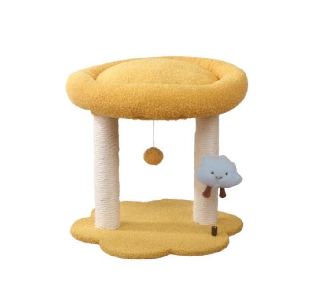 ThreeTier Cat Tree Tower with Scratching Posts, MultiLayer Climbing Fun, 40x40x38cm
