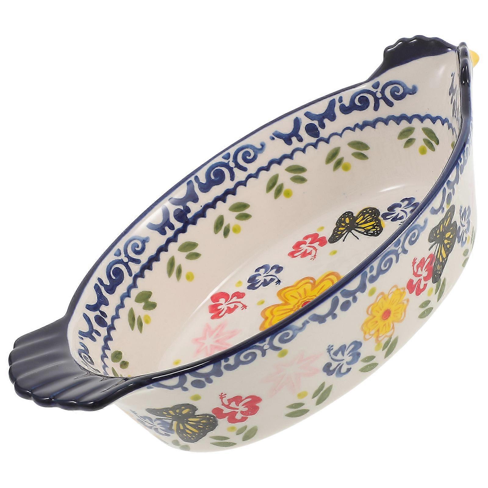 Double Handle Ceramic Baking Pan for Non-Stick Bakeware