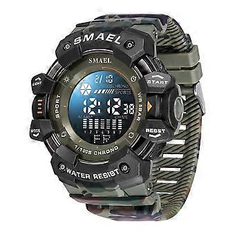 Zegarek Camo, męski zegarek sportowy Smael Camo Style w modnym, wodoodpornym, cyfrowym zegarku na rękę dla młodzieży, wielofunkcyjny