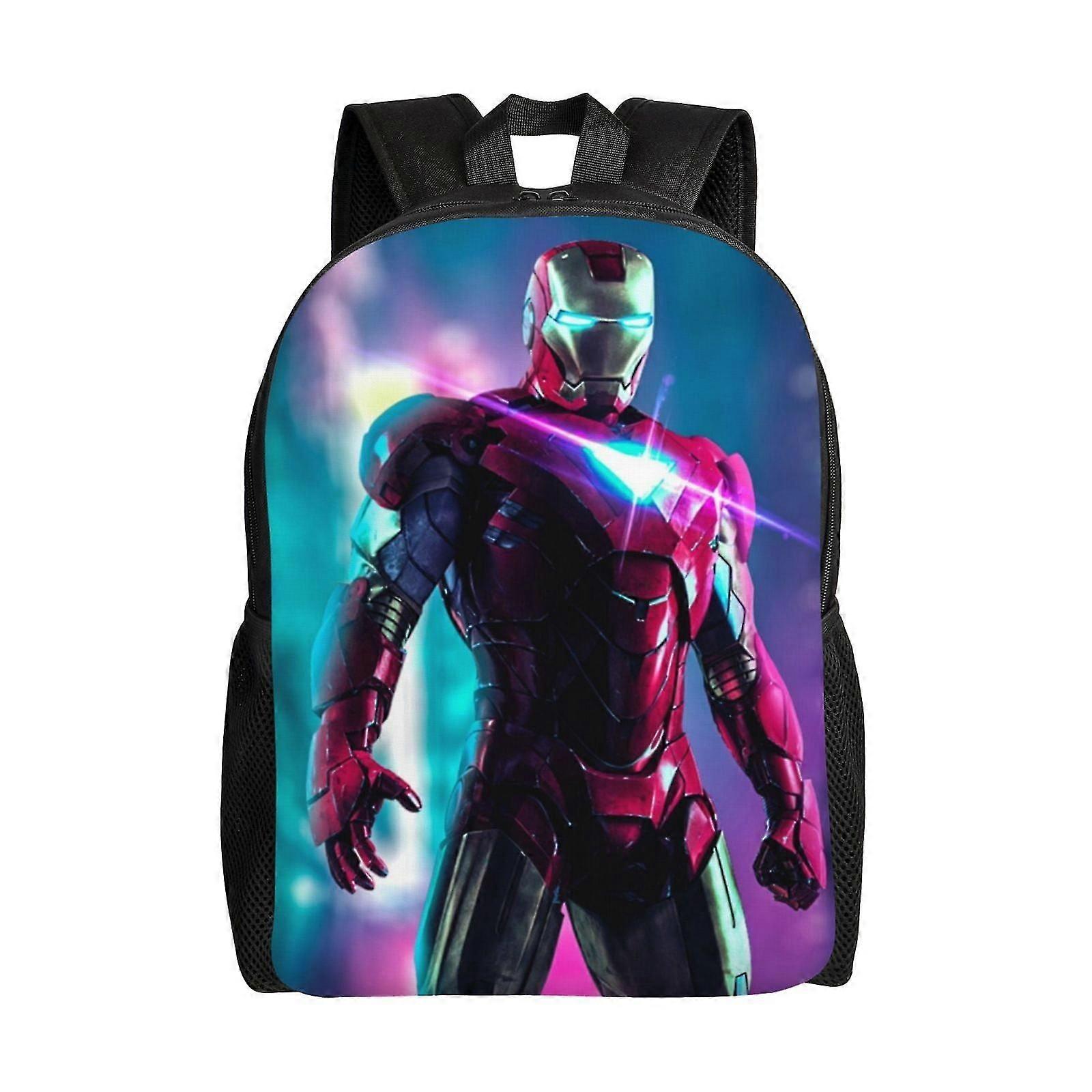 j6759 Iron Man Backpack, Travel Laptop Backpack, Water Resistant College School Computer Bag, Durable e6759
