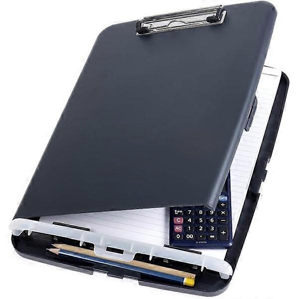 Black writing pad with document storage compartment (A4 format), Co