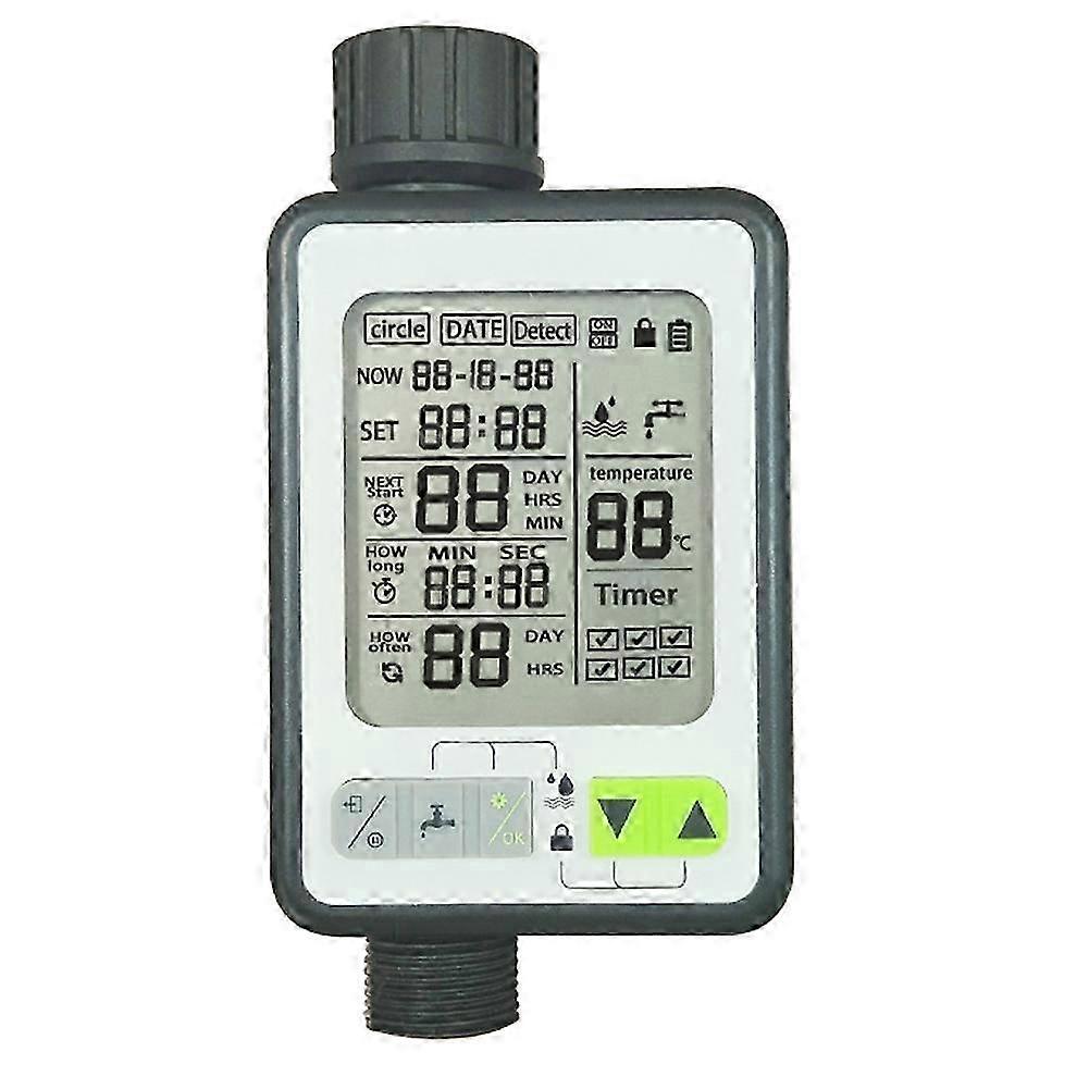 Gray Plastic Automatic Garden Watering Timer for Balcony & Lawn Smart Irrigation System Controller