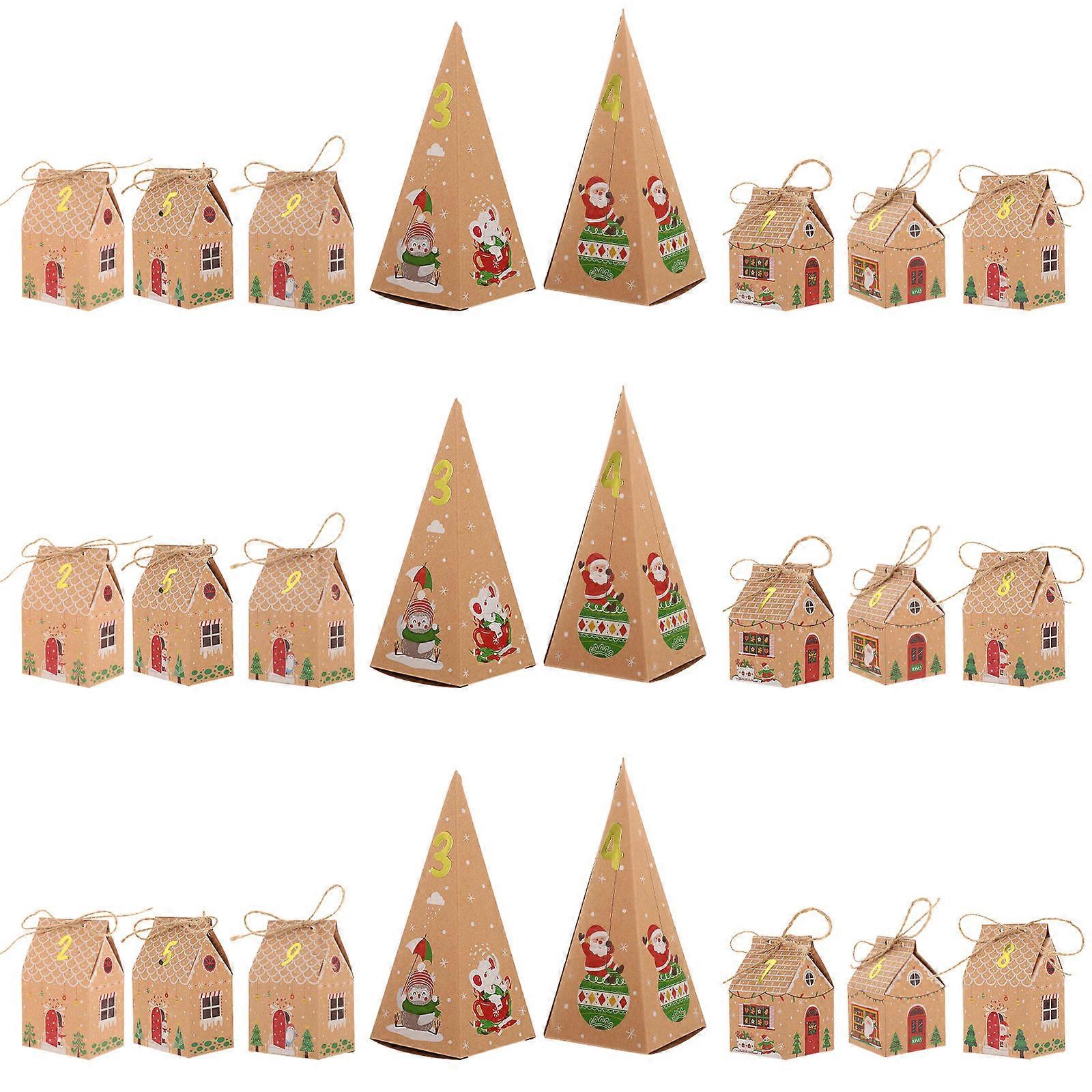 Christmas Candy Box 1Set Advent Gift Boxes for Storage Use