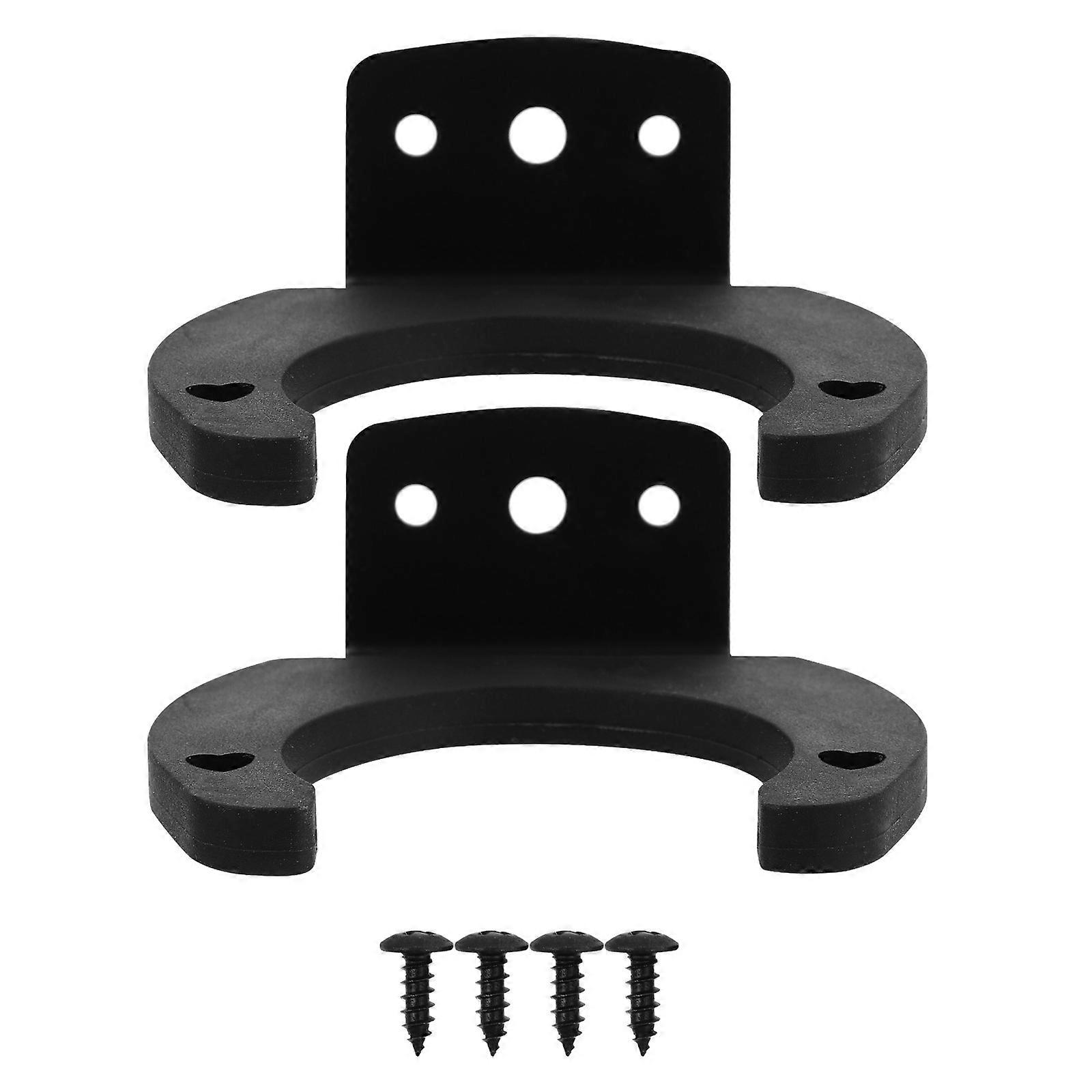 Wireless Microphone Hook Wall Mount Stand Silicone Metal 2Pcs Pack