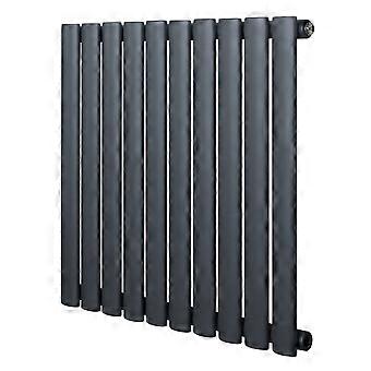 Oval Single Column Radiator 600mm x 600mm Modern Designer Single Panel Central Heating Heater Matt