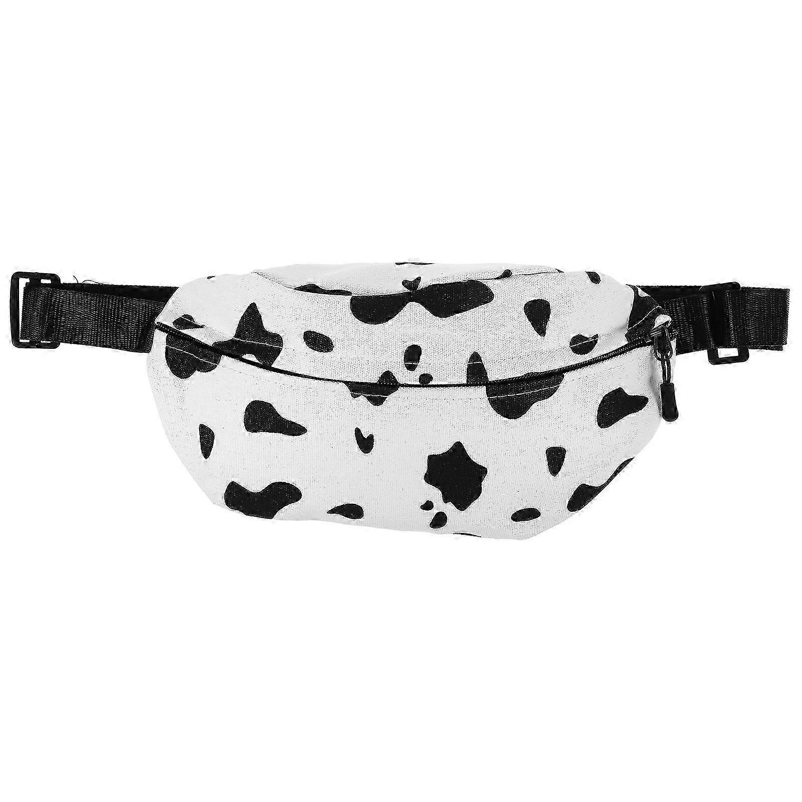 Assorted Color Lamb Wool Cow Pattern Chest Bag for Storage