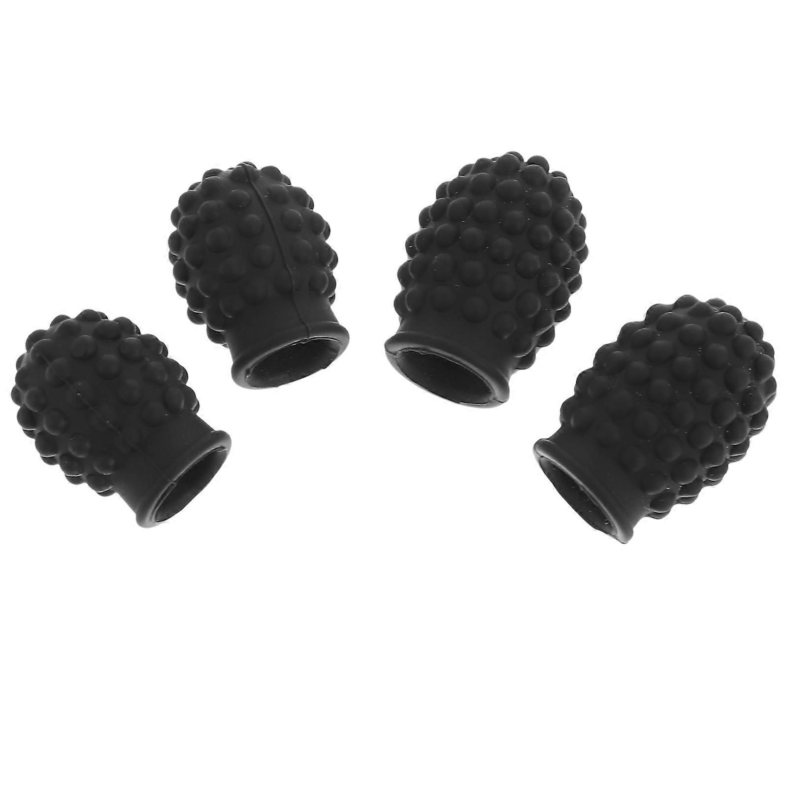 4pcs Practical Silicone Drumstick Covers Mute Protectors for Drum Practicing
