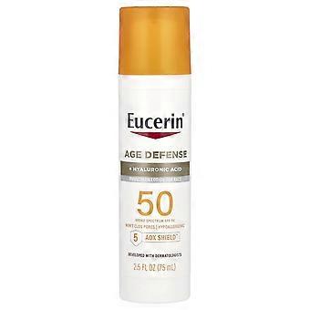 Eucerin, Age Defense, Lightweight Sunscreen Lotion For Face, SPF 50, Fragrance Free, 2.5 fl oz (75 m