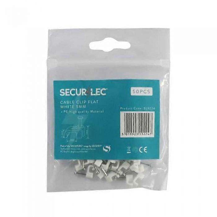 Securlec Flat Cable Clips (Pack of 50)