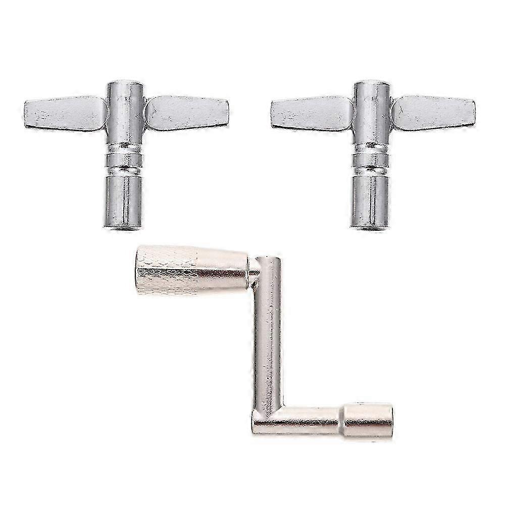Silver Drum Key Drum Tuning Keys for Percussion Set 3Pcs