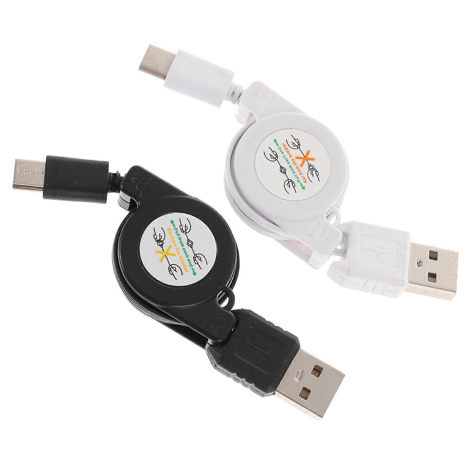 2pcs Flexible Type-c Data Cables Charging Cables Universal Type-c Charging Lines
