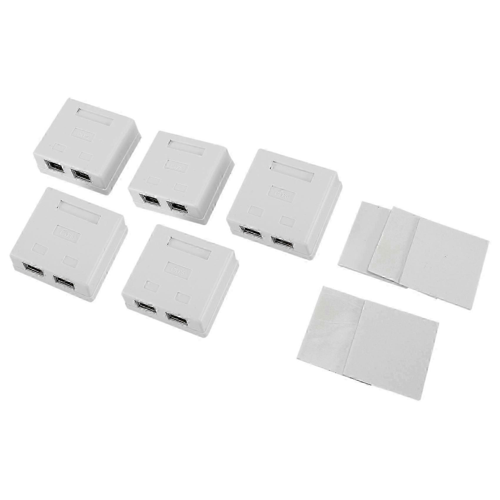 RJ45 Network Socket - Shielded Mounted Double Wall Socket with CAT6A Ethernet LAN Cable Port for Network Cable