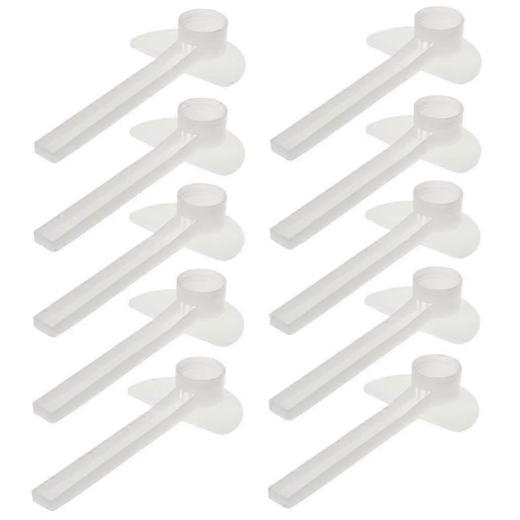 Bee Water Feeder 10 Pack, Durable Plastic White Beekeeping Essentials for Apiaries