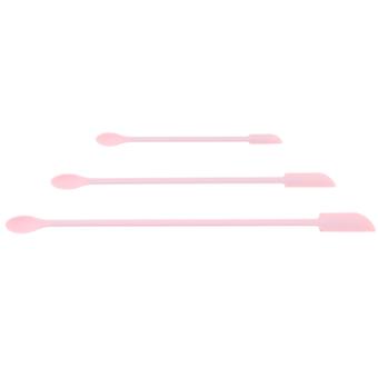 Pink Silicone Spatulas Beauty Makeup for Home 3Pcs Set