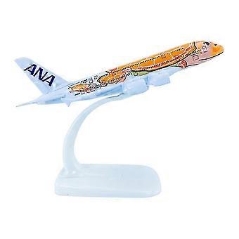Jiyuge 1/500 Mini Simulated Solid Alloy ANA A380 KaLa Airplane Model Toy Home Ornament