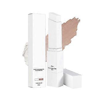 Cover Cream Stick, Portable Color Changing Foundation Stick, Hydrating Concealer Base Makeup, Dual-Ended with Brush, Portable Blur Pores Even Skin Ton