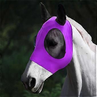 Paardenvliegenmasker met oorkappen en transparant gaas, maten M-L