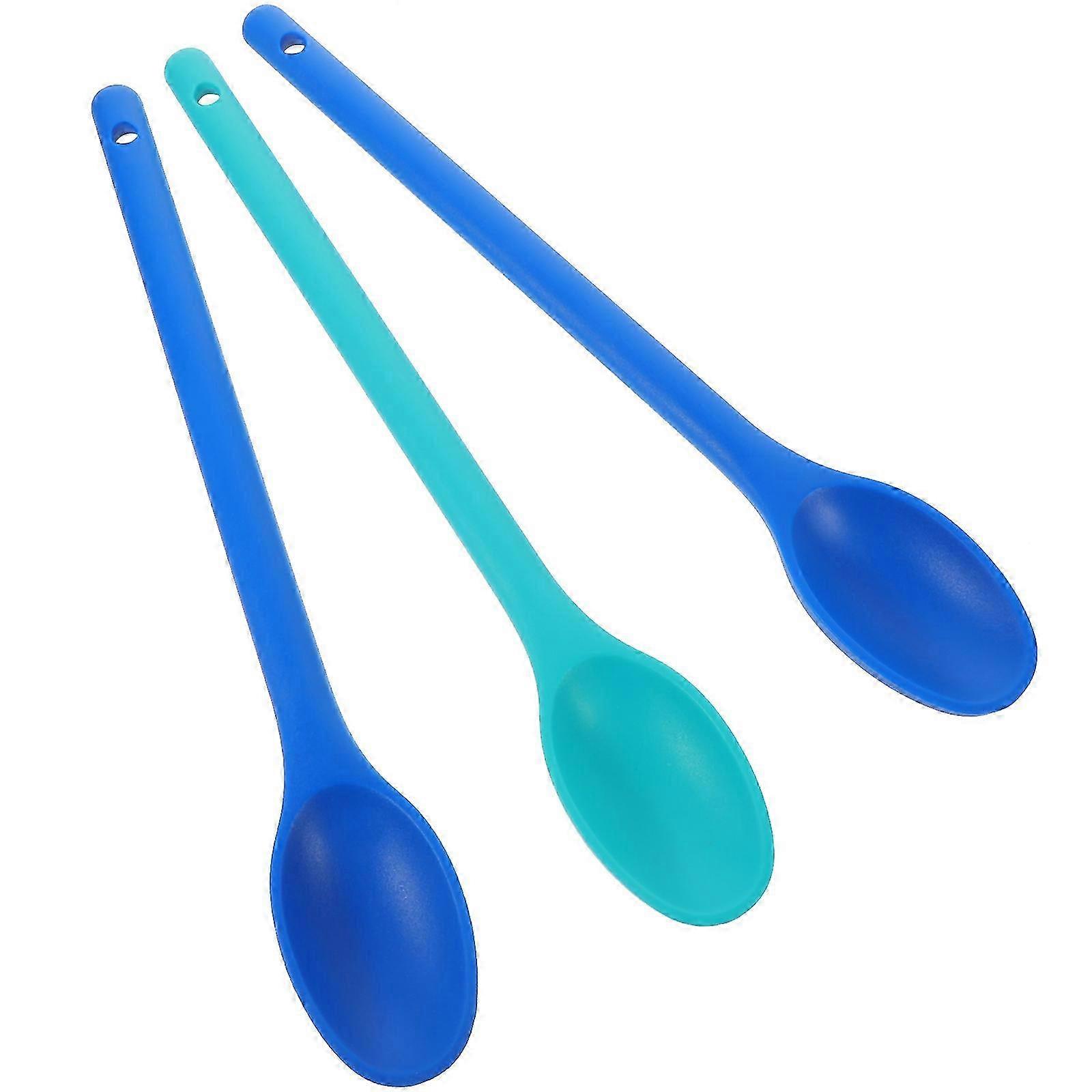 Cooking Silicone Spoons compatible with Kitchen Use 3Pcs Multipurpose Spoons