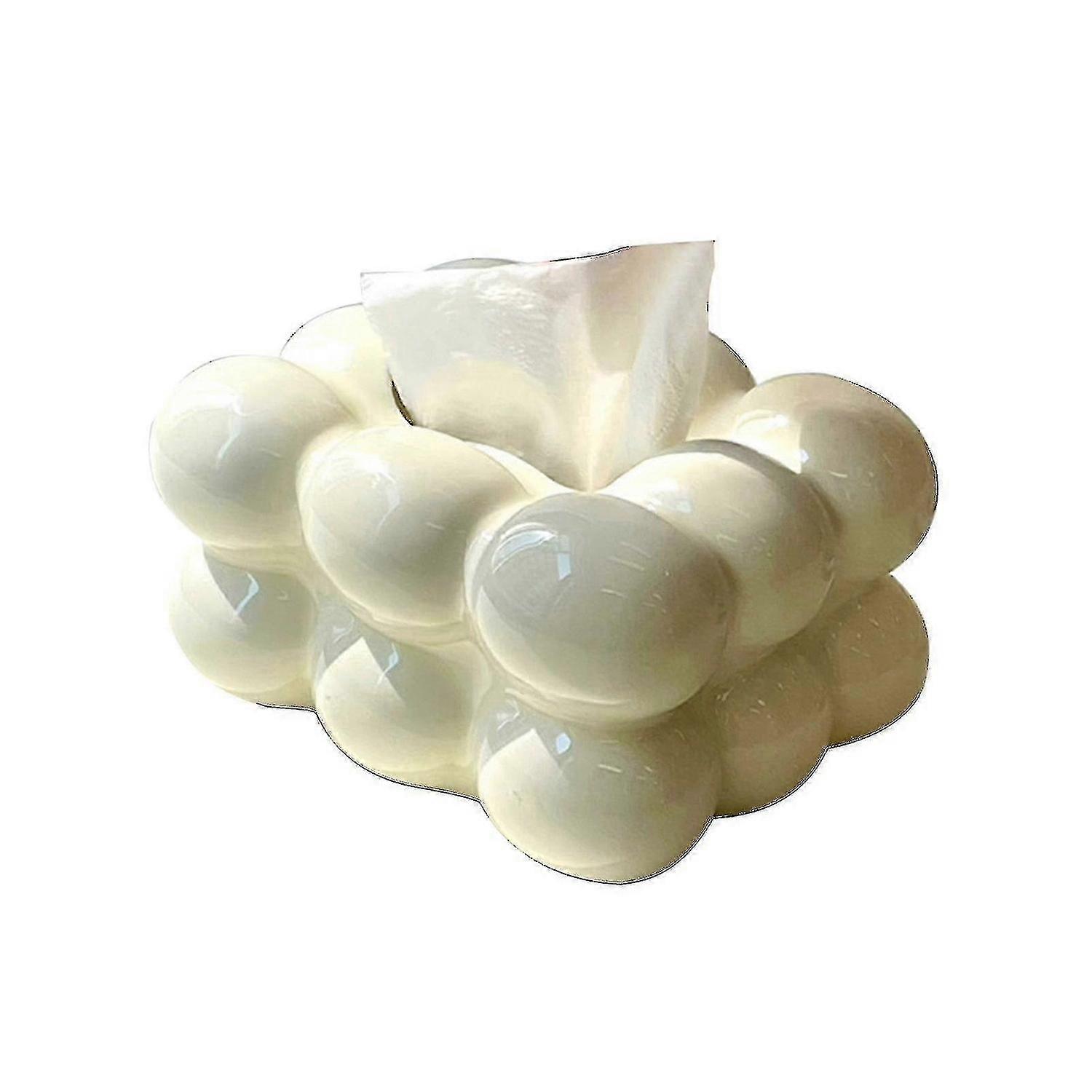 Tissue Box High Capacity Dust-proof Marshmallow Shape Tissue Case