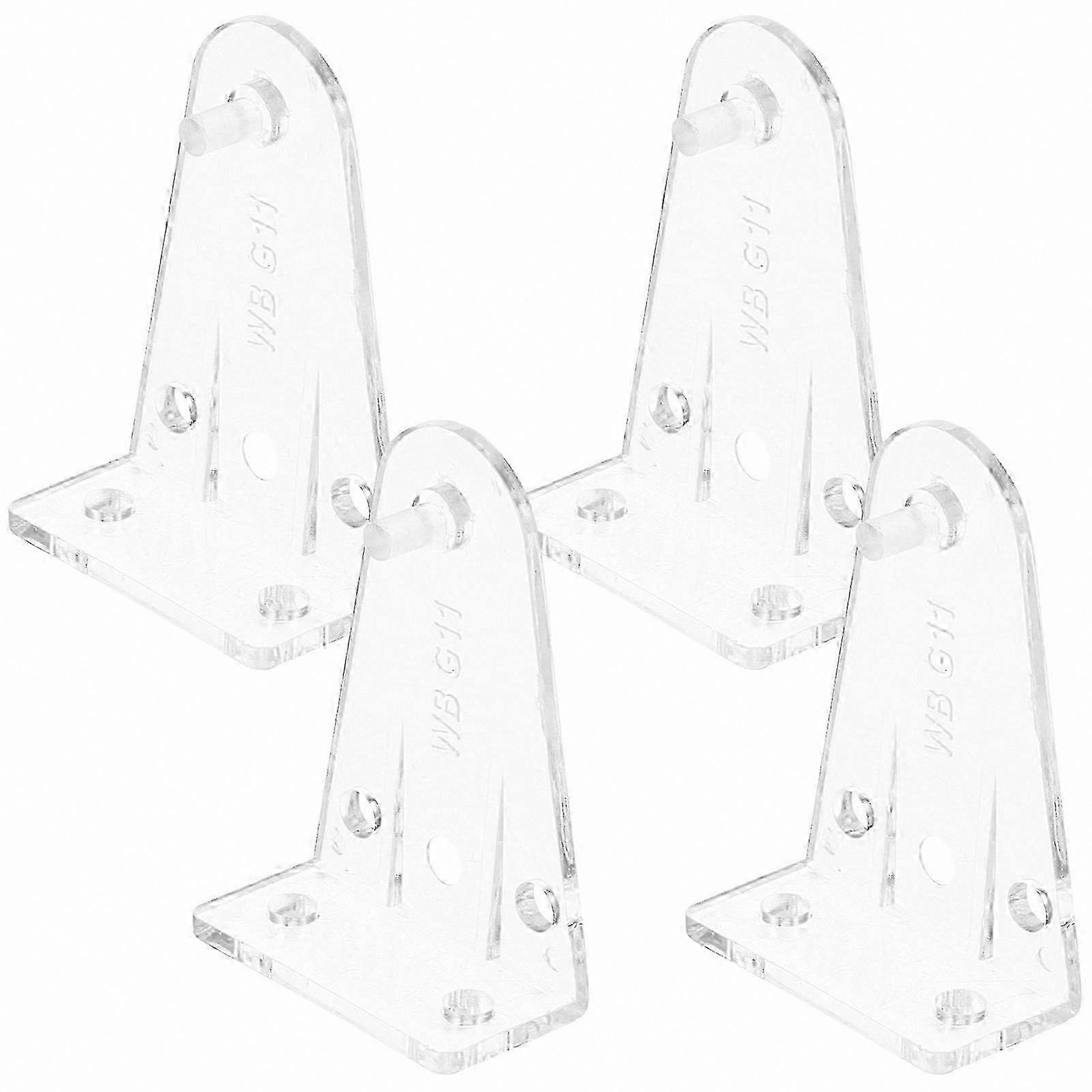 For Window Blinds: 4pcs Blind Bottom Rail Hold Down Clips, Clear Brackets