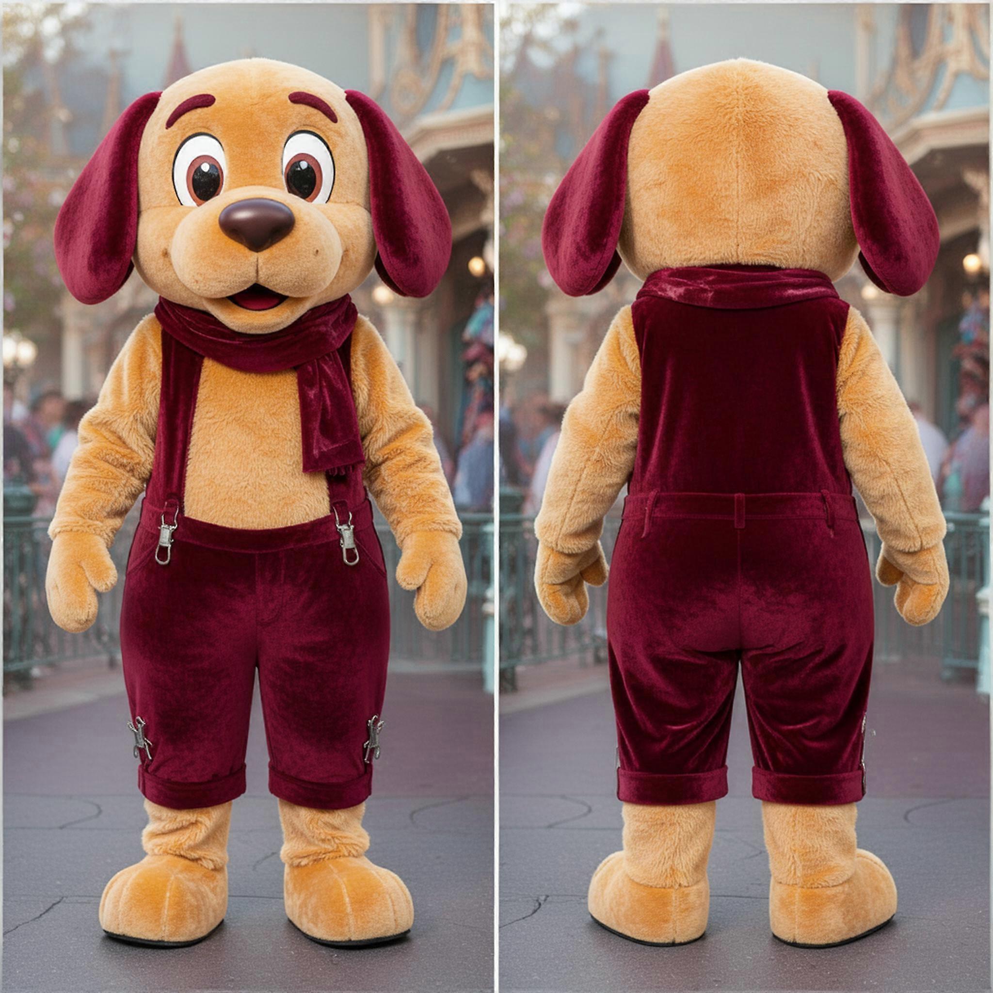 MASTICOT Maroon Velvety Aglet Mascot