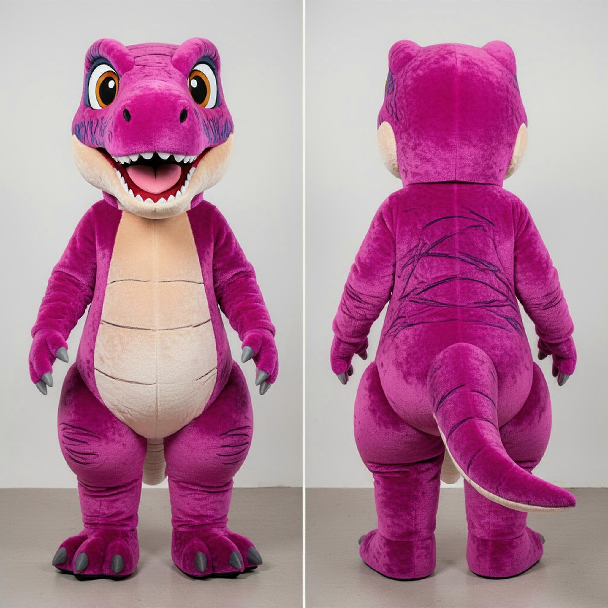 MASTICOT Magenta Broad Shouldered Velociraptor Mascot