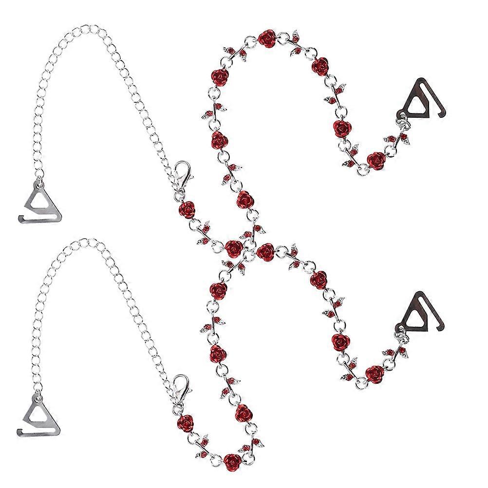 Rhinestone Women's Bra Straps for Adjustable Use 1Pair Red Comfortable Replacement