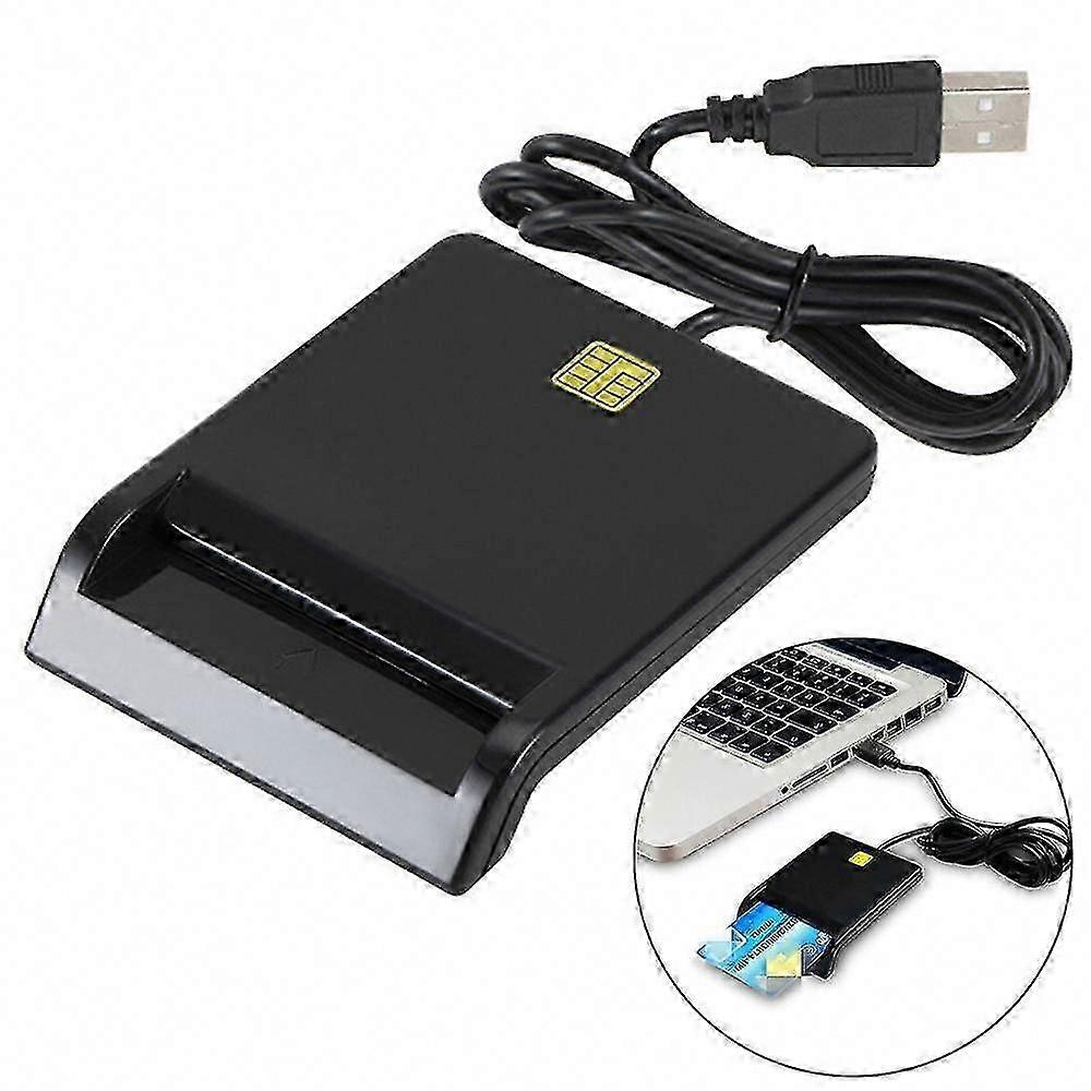 Smart Card Reader USB for DNI ATM IC ISO 7816 Class A, B, C Compatible with Windows Linux Mac OS