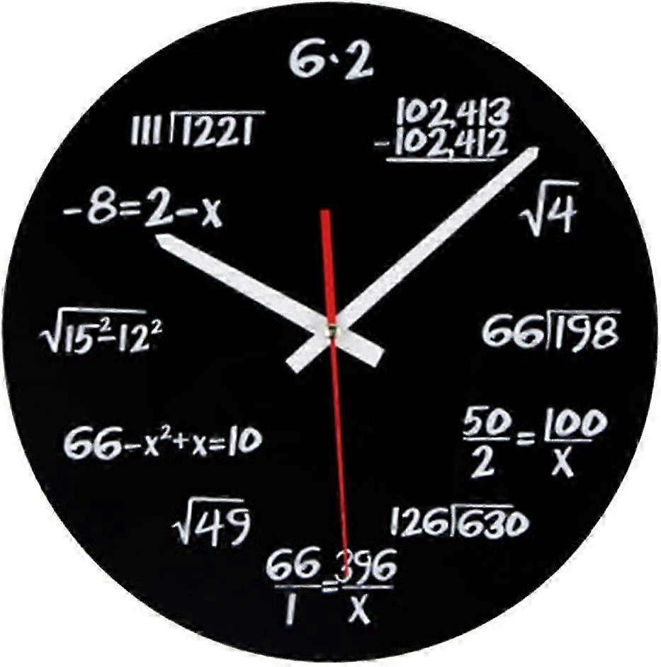 Math Wall Clock, Novelty Timelike Unique Wall Clock Math Formulas Clock, Simple Math Equation