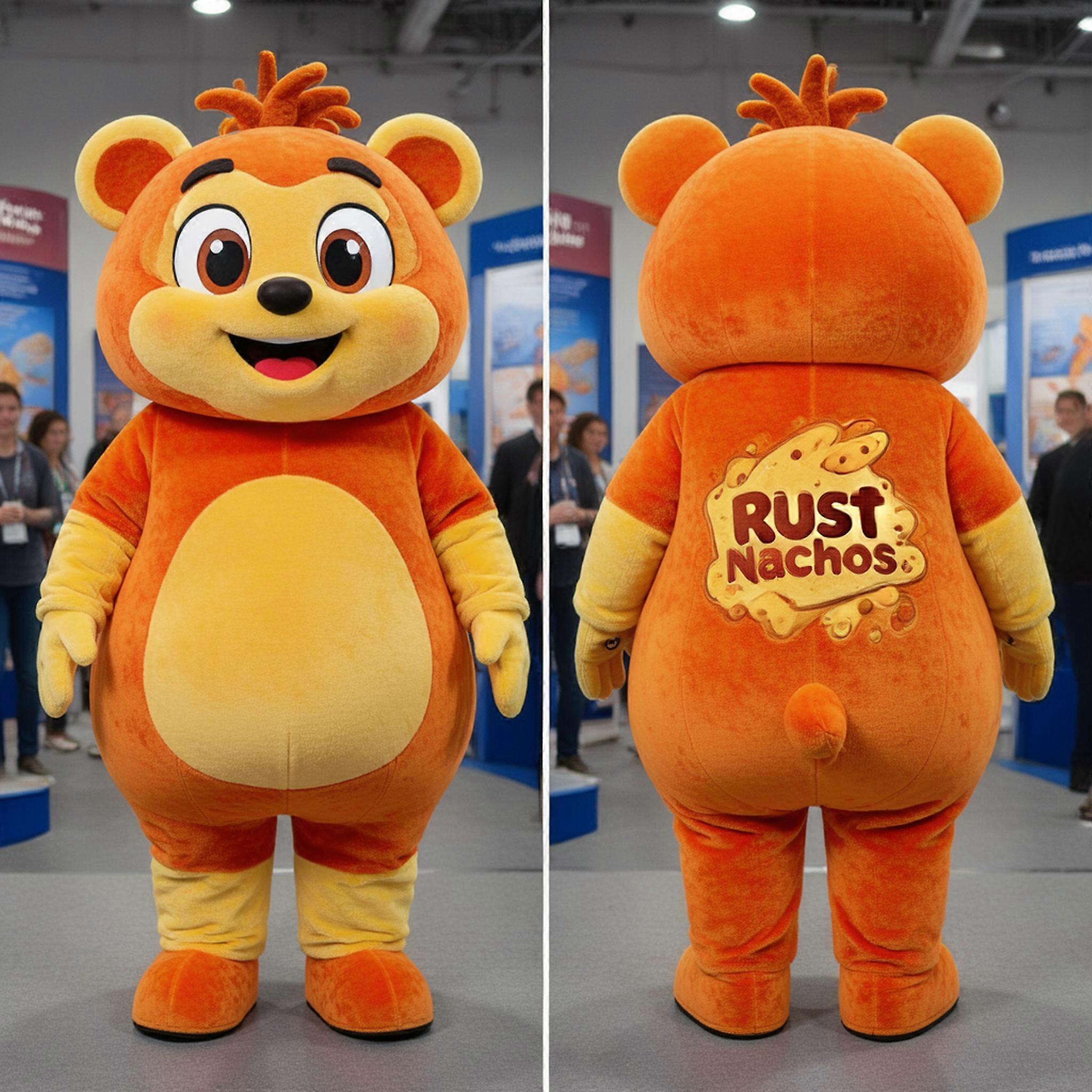MASTICOT Rust Orange Rounded Nachos Mascot