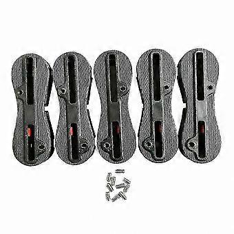 5-teiliges Surf-Finnen-Set: 1 Mittelfinne + 4 Seitenfinnen, 0/5/9-Grad-Plugs für Surfbretter