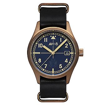 Flyboy Men's Watch Analog Japanese Automatic with Cowhide Bracelet AV-4071-02