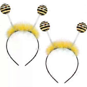 2pcs Party Headband Bee Headband Funny Bee Hair Hoop for Birthday Party Cosplay Accessories Festive for Women Halloween Accessories Random Color