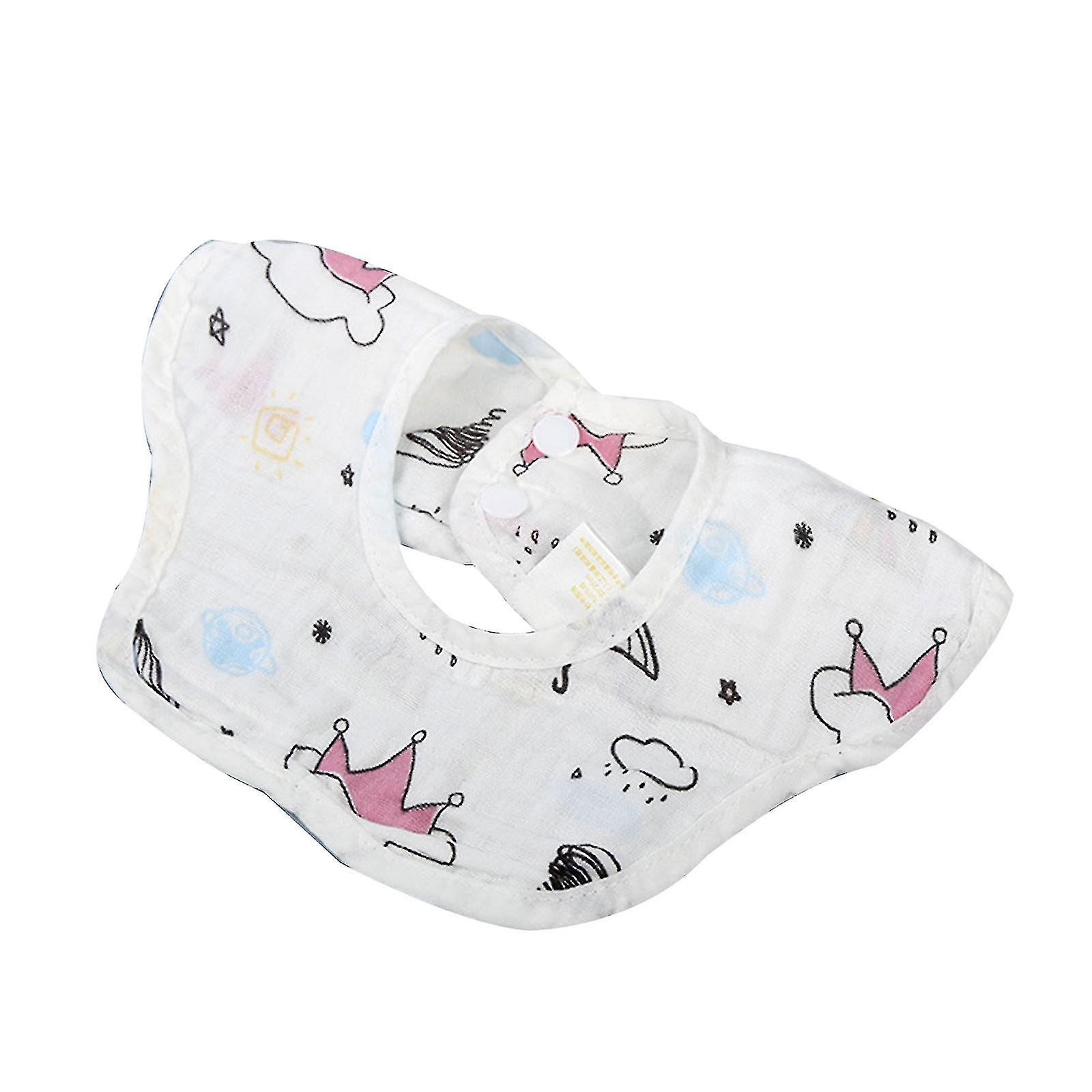 Baby Bib 360 Degrees Rotating Four Layer Thin Fabric Summer Infant Bibs