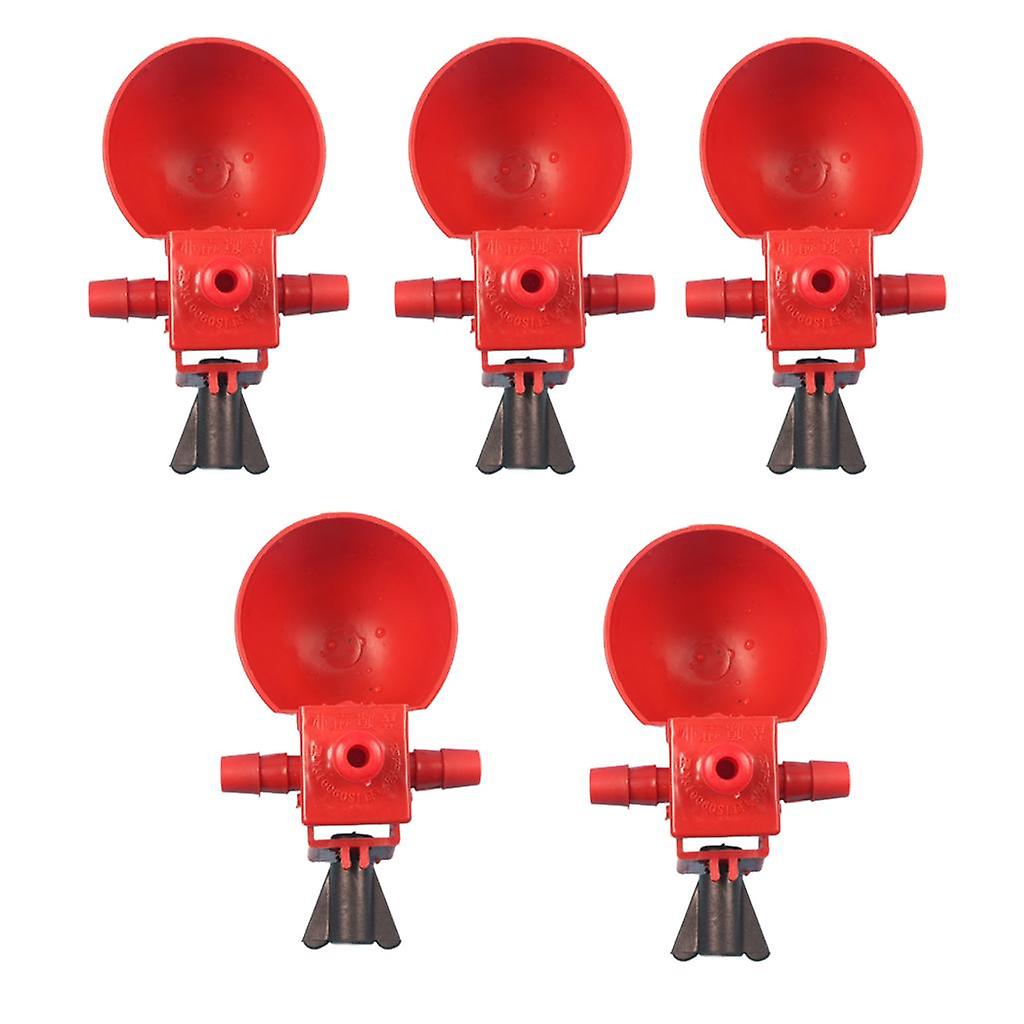5x Automatic Watering Cups Poultry Drinker Waterer Chicken Duck Quail Pigeon