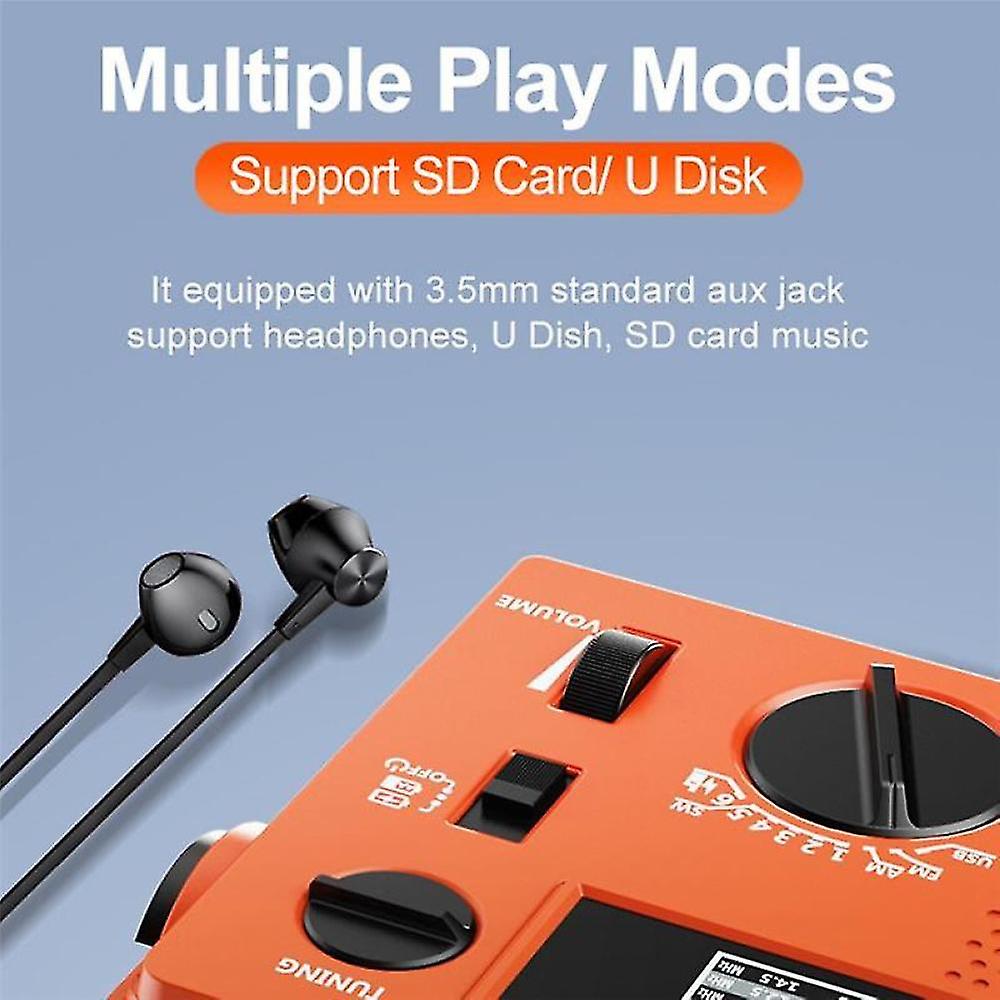 2000mah Emergency Radio Portable Hand Crank Radio Am/fm/sw Led Weather Alert Radio With Flashlight