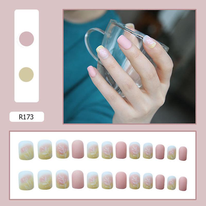 24pcs Multi-type Wear Short Paragraph Fashion Manicure Patch False Nails