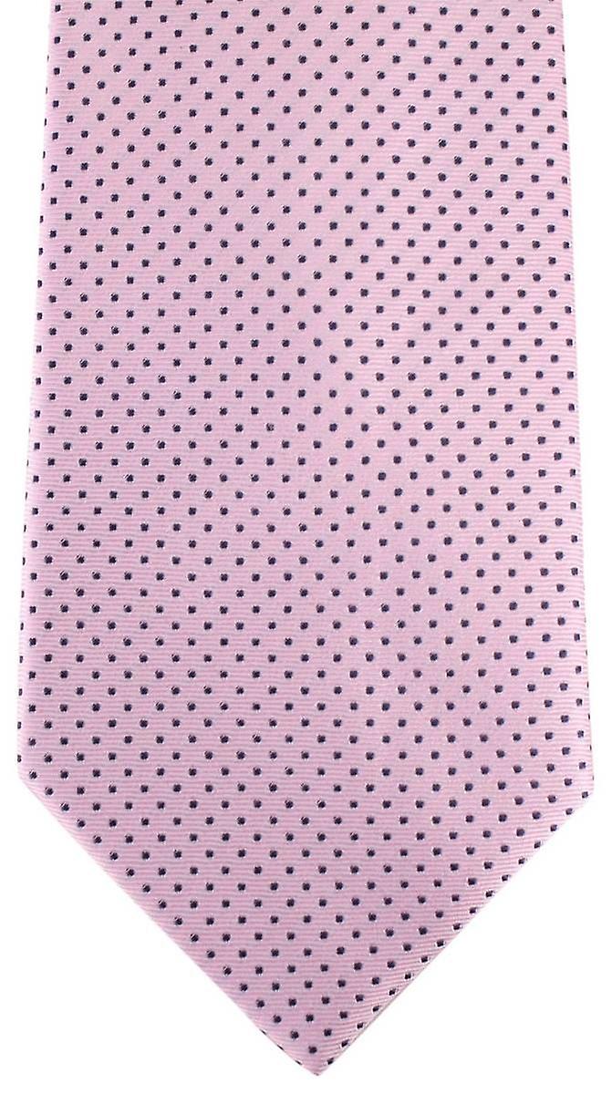 David Van Hagen Pin Dot Tie - Pink/Navy