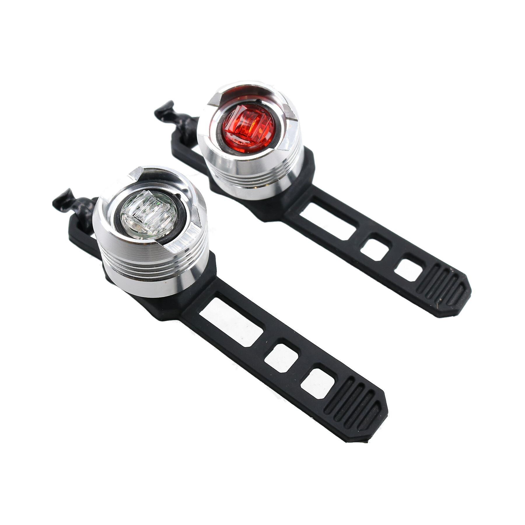 Bright Spot LED Light Bike Cycle Commuter Bright Front & Rear Easy Fit Alloy Body