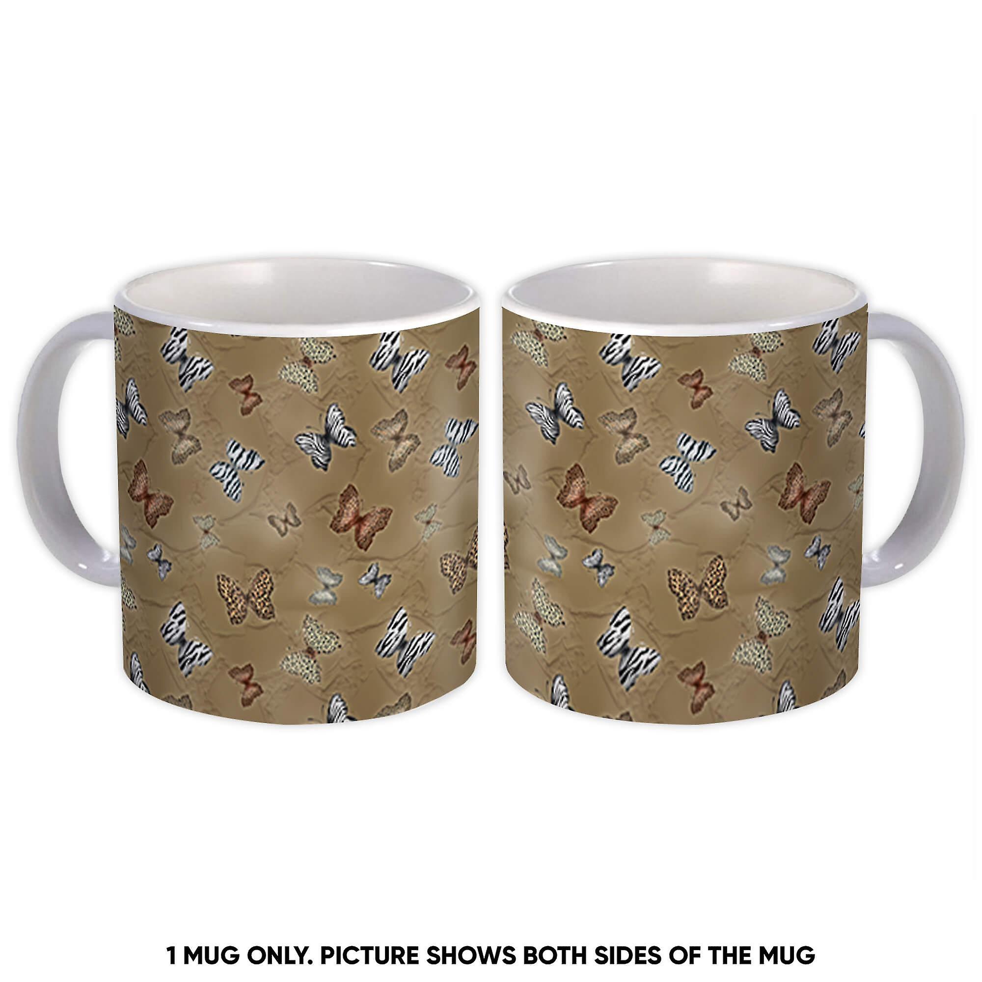 Caneca de presente: Animal Print borboletas borboleta