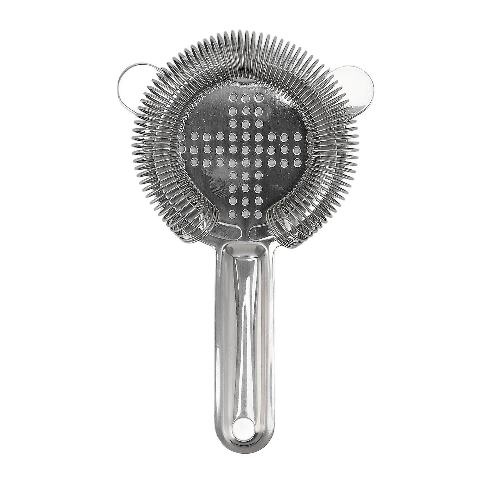 Cocktail Strainer Anti Rust Efficient Filtering 304 Stainless Steel Strainer Bar Tool for Home Mini Bars Clubs Restaurants Silver