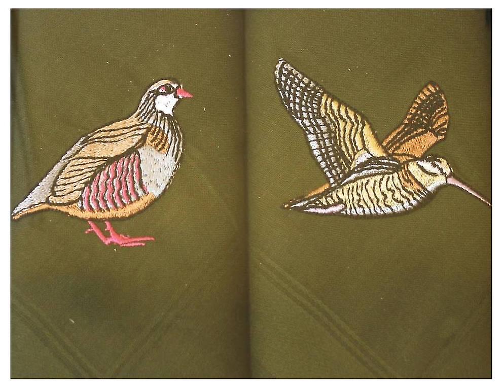 Dalaco Woodcock and Partridge Handkerchief Set - Green/Brown