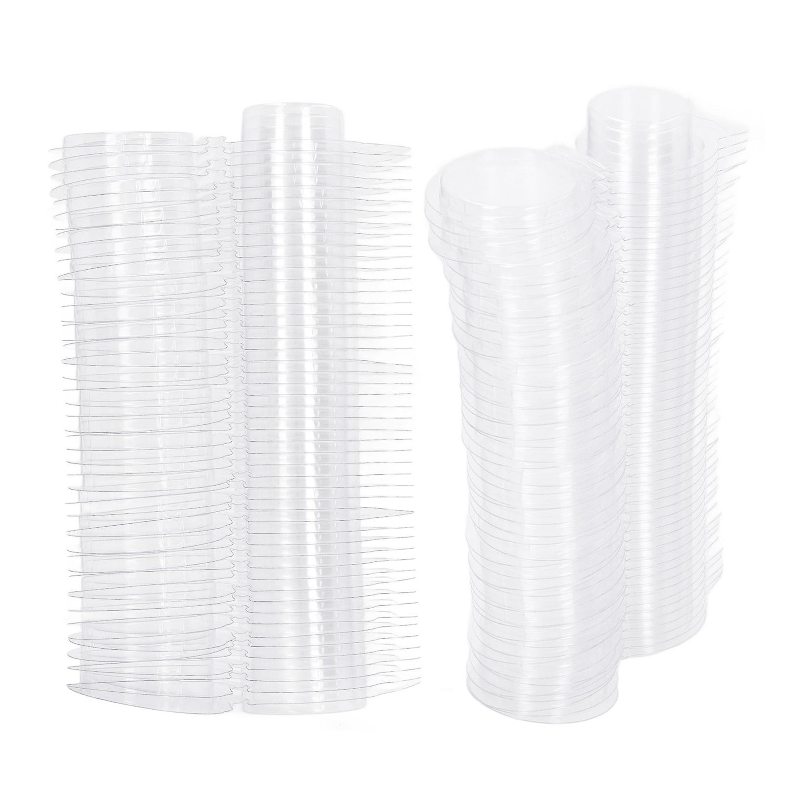 100pcs Wax Melt Molds Calmshell Pet Separate Transparent Hanging Hole Empty Wax Melt Container For Diy Candles Chocolate