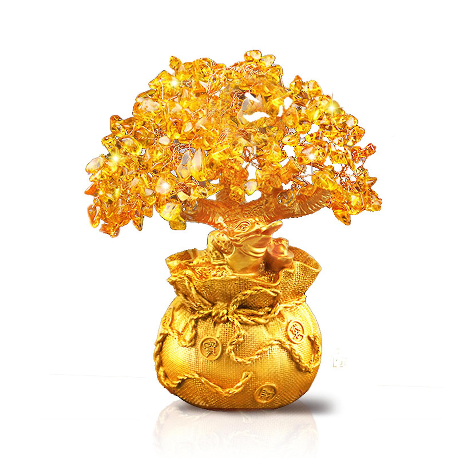 Feng Shui Money Tree Office Home Table Feng Shui Decoration Crystal Money Tree for Wealth and Good