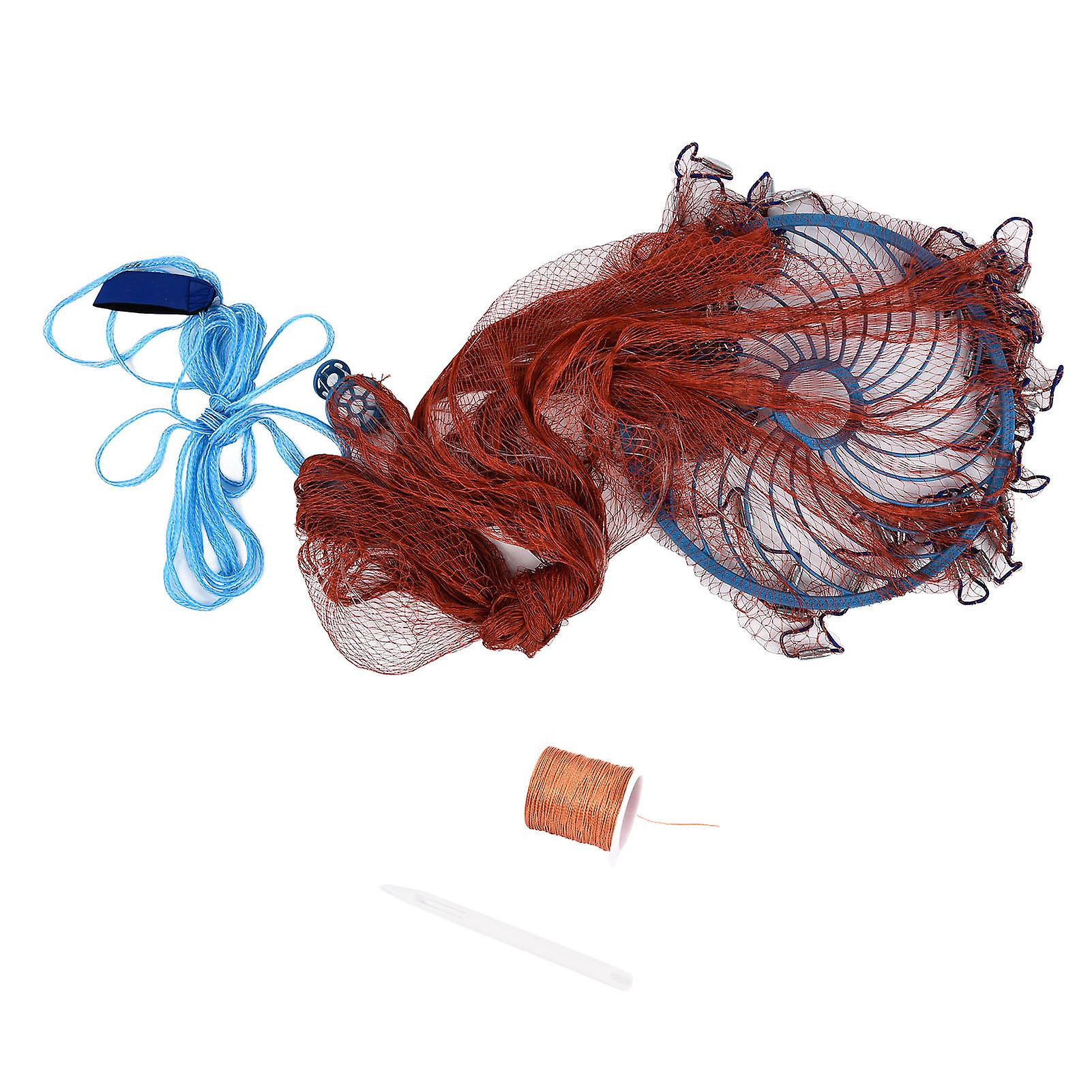 Hand Throwing Fishing Net Automatic Flexible Casting Net for Fish Pond Outdoor Ocean