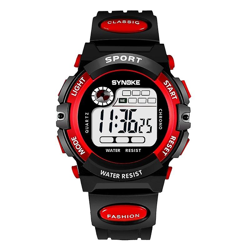 SYNOKE 99269 Children Digital Watch, Colour: Large (Red) Large (Red)