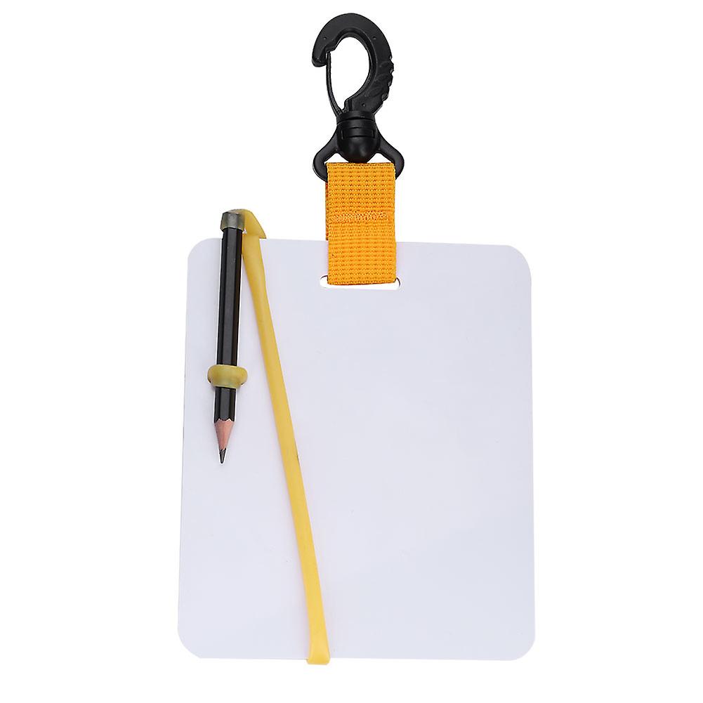Writing Slatewith Pencil Board with Swivel Clip and Pencil for Water Sports Diving Swimming