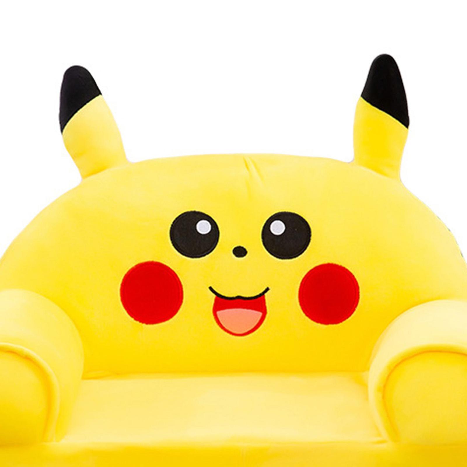 أريكة أطفال قابلة للطي أفخم لينة لطيف الكرتون الأطفال أريكة سرير مع مساند للذراعين للأولاد والبنات غرفة نوم بيكاتشو 3 طبقات