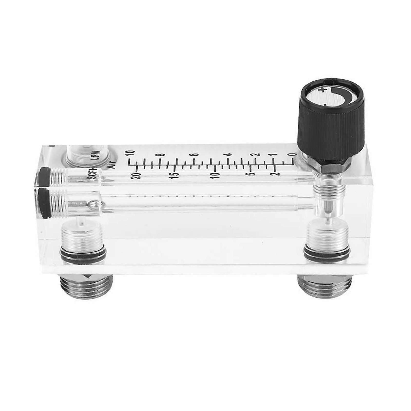 LZM6T Acrylic PMMA Gas Flowmeter 1-10 LPM 1/4" BSP M18x1.5