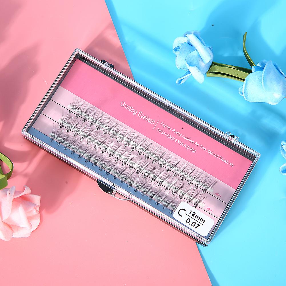 0.07mm C Curl Soft Silk False Eyelash Extensions 12mm 600pcs